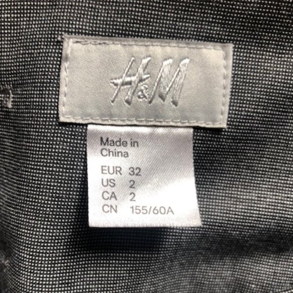 H&M Gray Work Pants Size 2 - Picture 3 of 3